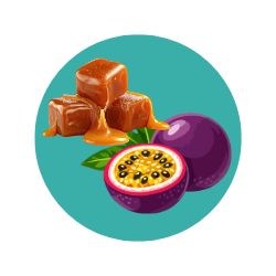 Goût passion/caramel